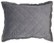 Velvet Diamond Quilted Boudoir Pillow, 12"x16", Gray, 1 Piece