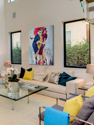 "Splashed" Painting Print on Wrapped Canvas