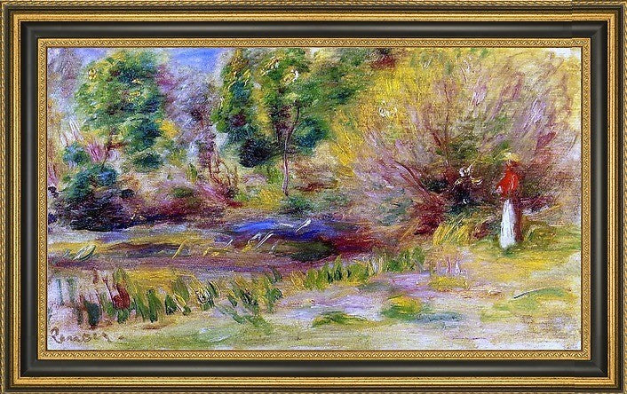 Pierre Auguste Renoir Woman Wearing Ha Landscape
