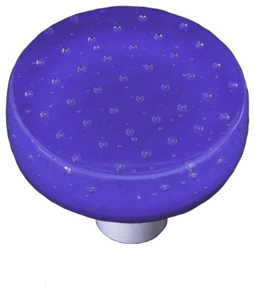 Bubbles Deep Cobalt Blue, Knob Round, Black Post