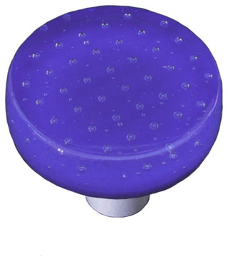 Bubbles Deep Cobalt Blue, Knob Round, Black Post