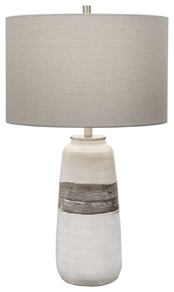 Uttermost Comanche White Crackle Table Lamp 28392-1