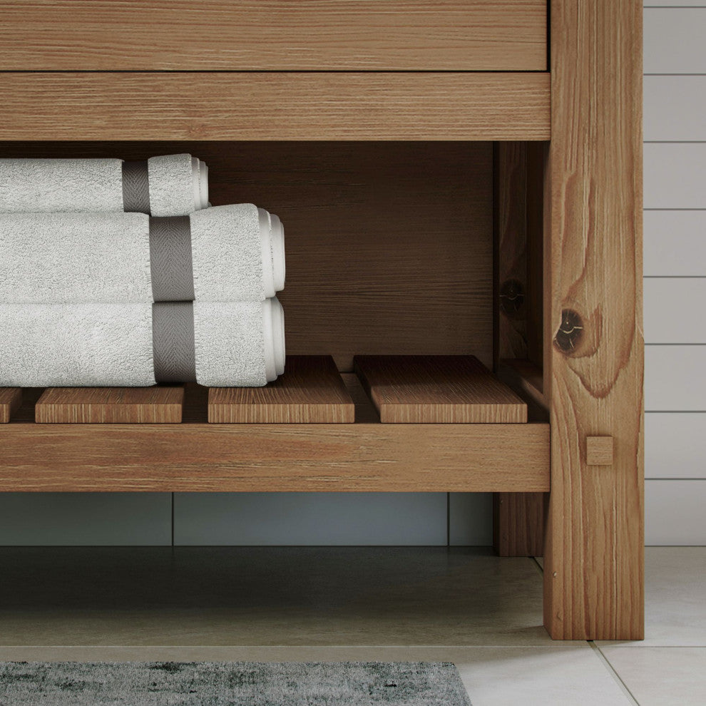 Bosque Bath Vanity, Weathered Fir, 72", Double Sink, Farmhouse, Freestanding