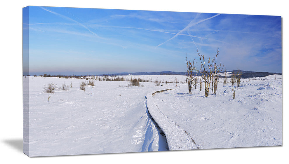 Hautes Fagnes in Belgium Panorama, Modern Seashore Canvas Wall Art, 40x20