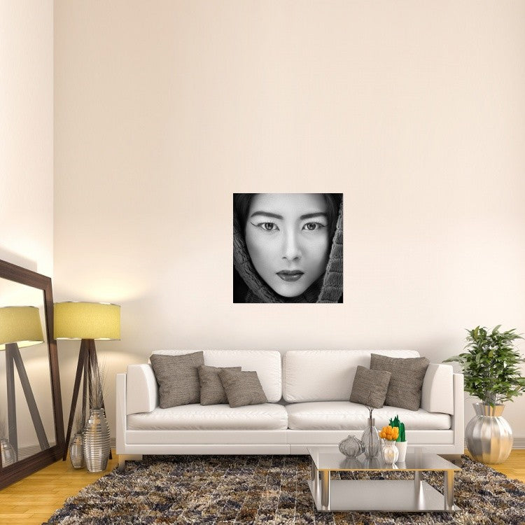 "Portrait Of Icha" Stretched Canvas Giclee by Arief Siswandhono, 36x36"