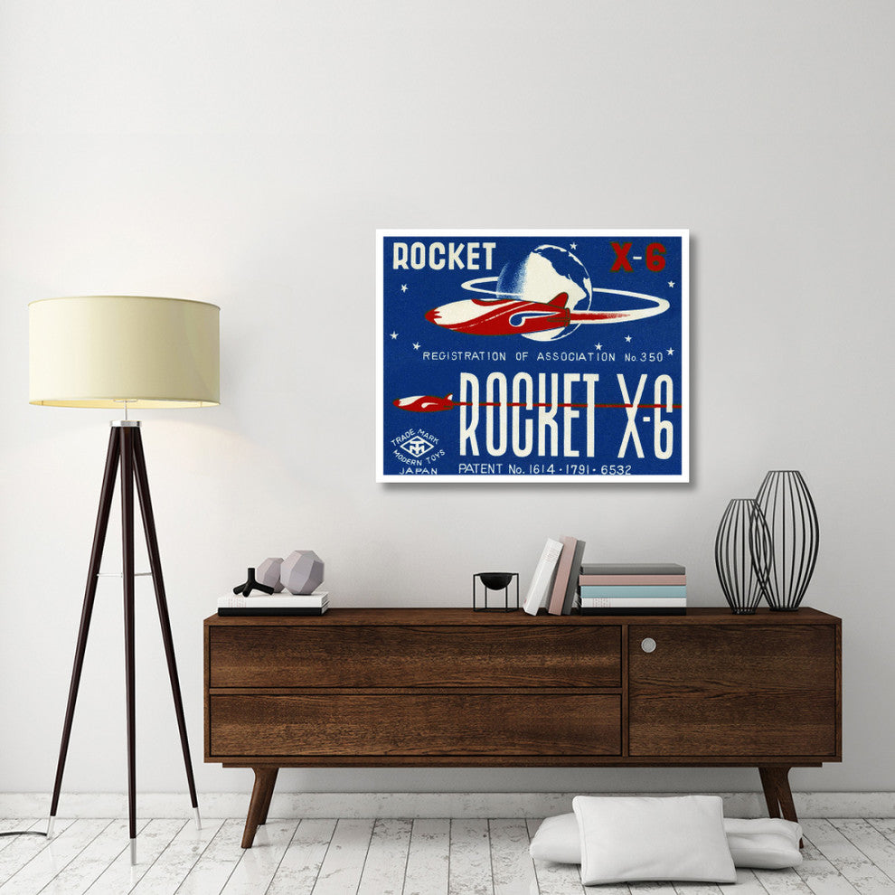 "Rocket X-6" Digital Paper Print by Retrorocket, 42"x34"