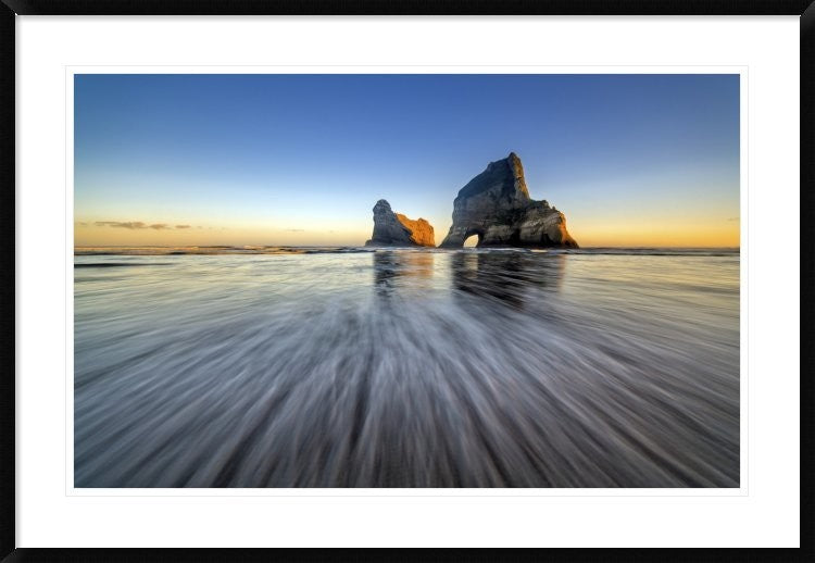 "Wharaiki Beach" Framed Digital Print by Hua Zhu, 44x30"