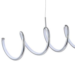 Ali 31" Dimmable Adjustable Integrated LED Metal Linear Pendant, Chrome