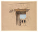 "The Temple of Edfu: The Door of the Pylon, 1850" Paper Art, 18"x15.12"