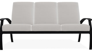 Belle Isle Cushion 3-Seat Outdoor Sofa, Tabloid Cloud/Black