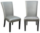 Camila Black Dining Chair, Set of 2, Silver