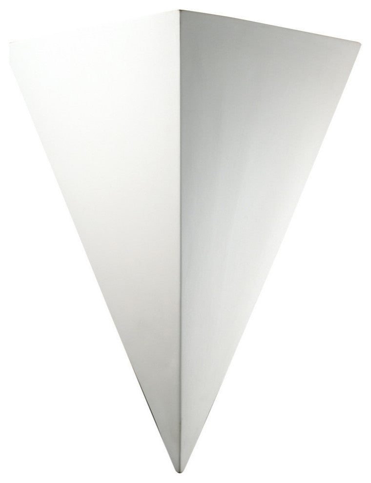 Ambiance Triangle Outdoor Wall Sconce, Bisque