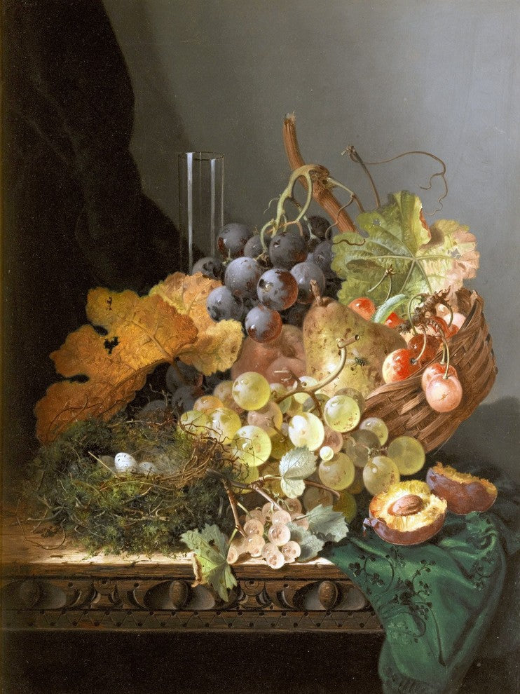 Tile Mural Still Life With A Bird's Nest By Edward Ladell, 6"x8", Matte