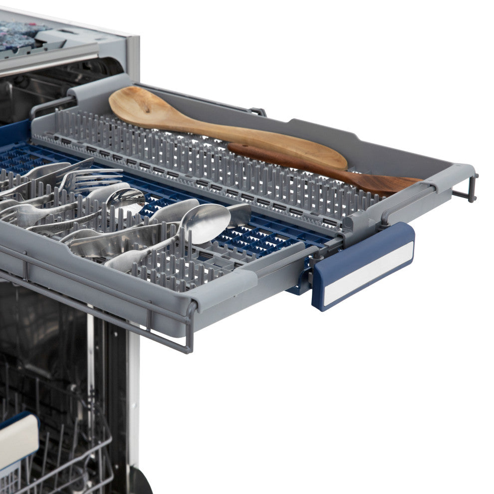 ZLINE Tallac 24" Panel Ready Dishwasher With a Matte Black Handle, DWVZ-24-MB