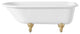 Cheviot Products Traditional Cast Iron Bathtub With Faucet Holes, Polished Brass