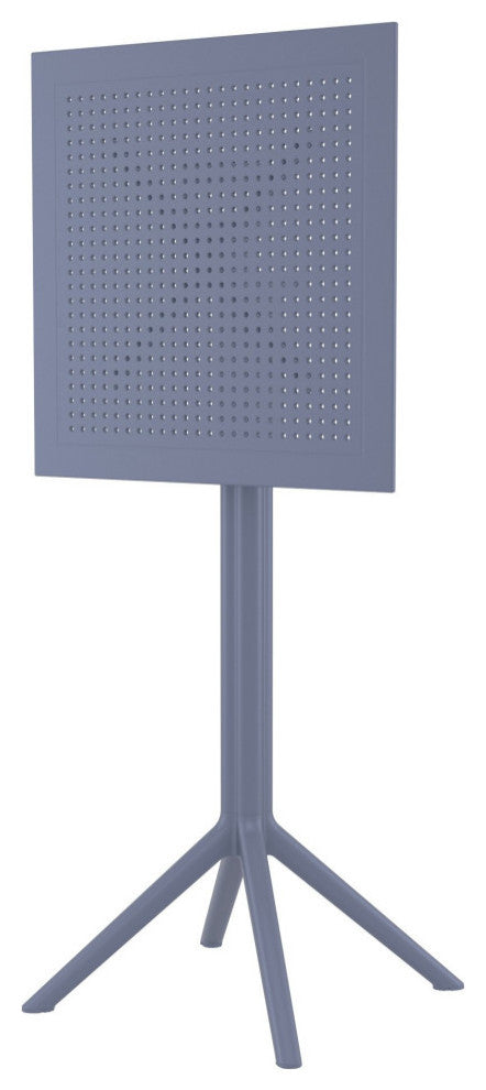Sky Ares Square Bar Set With 2 Barstools Dark Gray