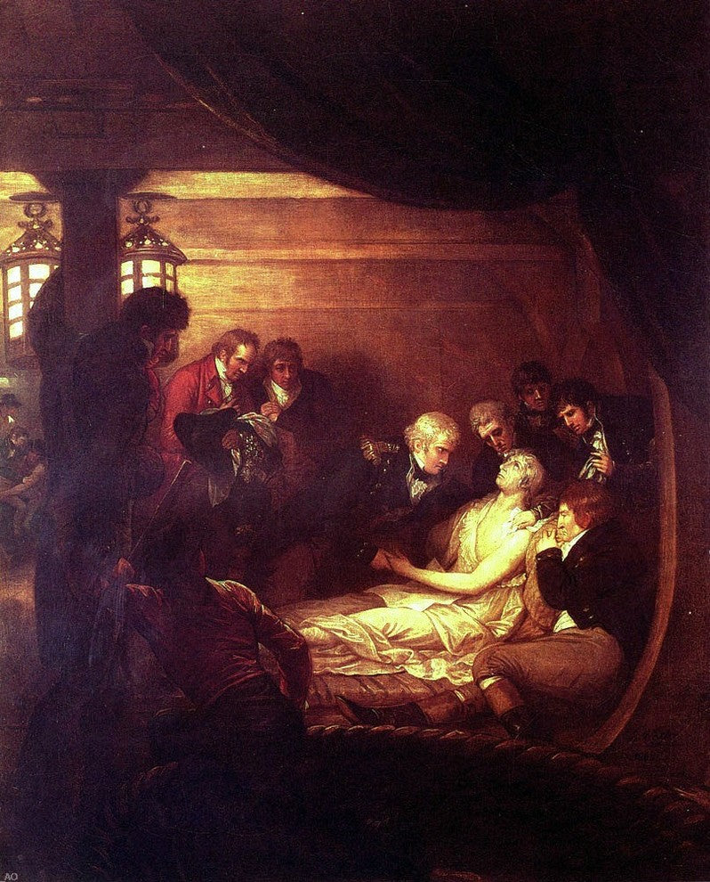 Benjamin West The Death Of Nelson, Gallery Wrapped Canvas Print, 20"x25"
