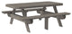 Poly 6' Rectangle Picnic Table, Coastal Gray
