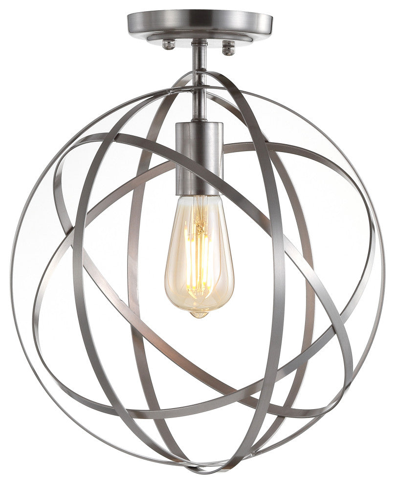 Alma 13" Metal LED Flush Mount, Nickel