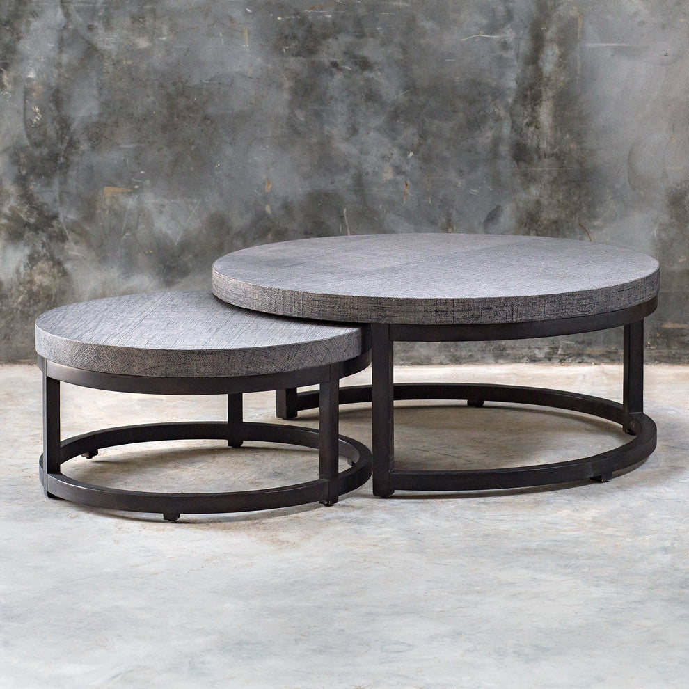 Uttermost Aiyara Gray Nesting Tables, S/2