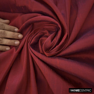 Maroon Silk Dupioni Fabric By The Yard, 6 Yards For Curtain, Dress Wholesale