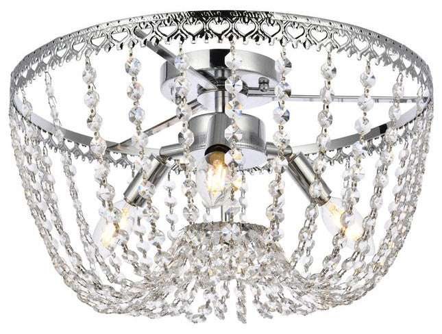 Kaine 16" Flush Mount, Chrome