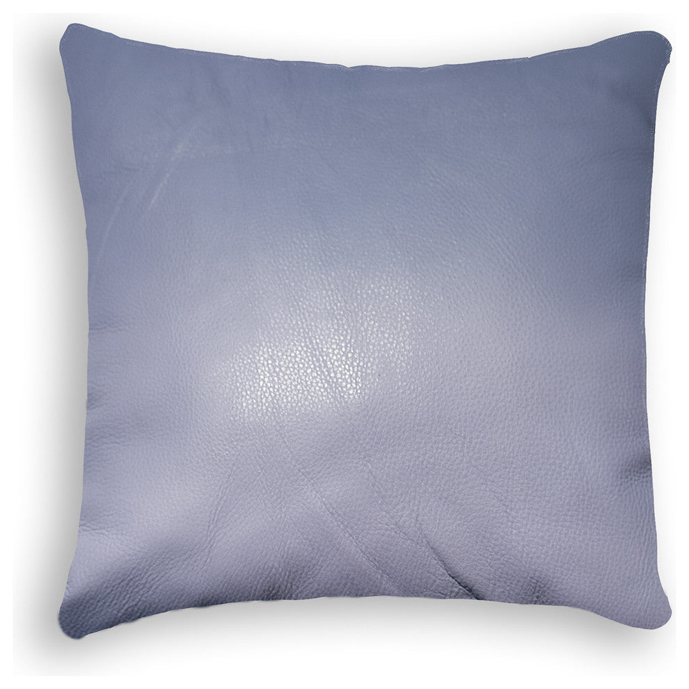 16"x16" Sienna Leather Pillow, Lilac