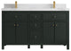 Sonoma 60 Double Bathroom Vanity in Dark Forest Green with 2" Calacatta Nuvo