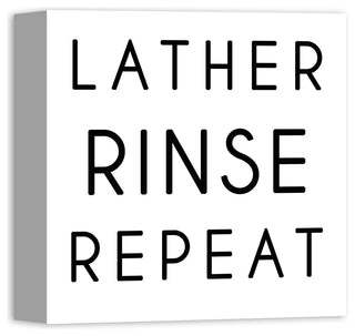 Lather Rinse Repeat Wall Art, Canvas