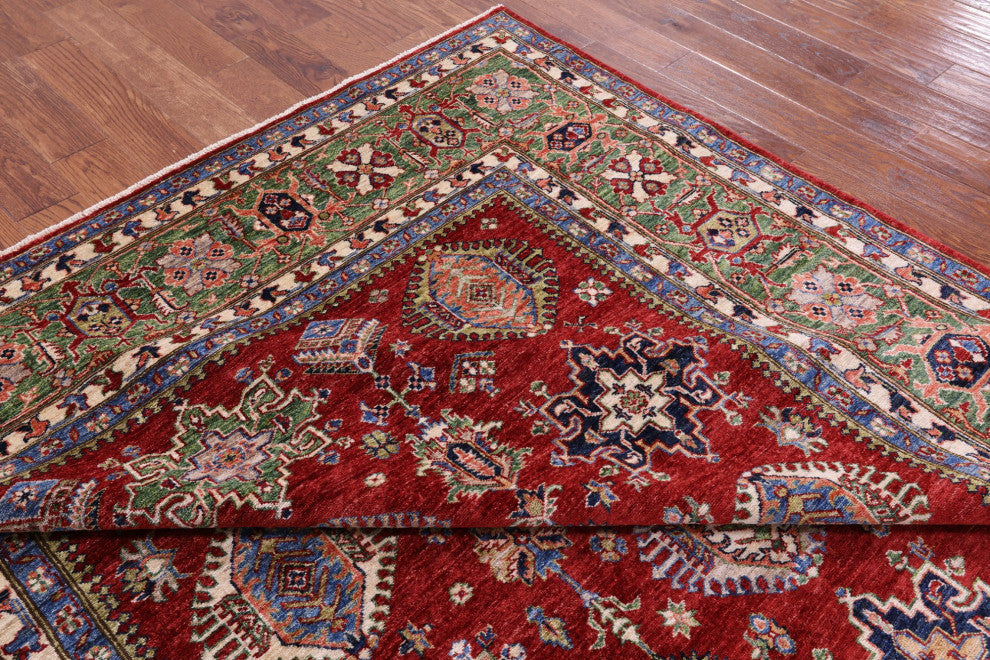 Hand Knotted Super Kazak Wool Rug 8' 2" X 10' 2" Q10536