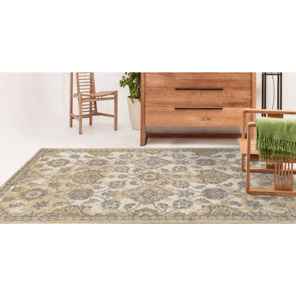 KAS Ria 6820 Ivory Sand Sofia Area Rug, 5'3"x7'7"