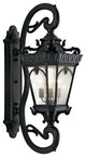 Kichler 9360BKT Four Light Outdoor Wall Mount, Textured Black Finish
