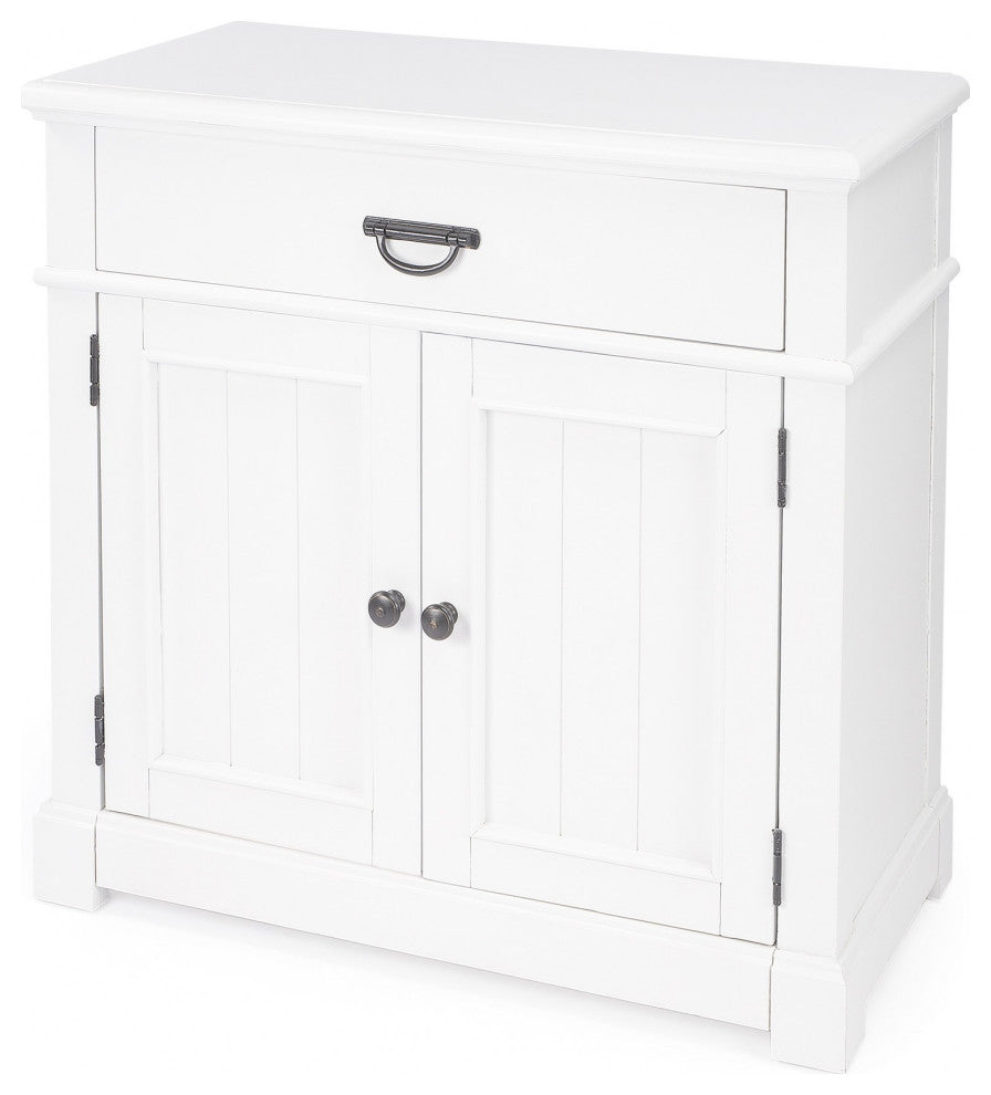 Alek White Solid Wood Chest With Storage