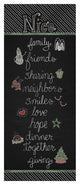 "Christmas Chalkboard Nice" Digital Paper Print by Elyse DeNeige, 26"x62"