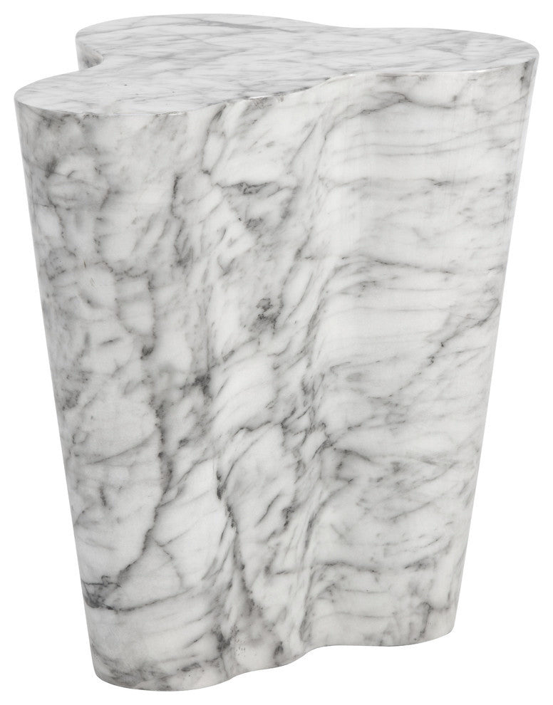 Ava End Table, Large, Marble Look, Large