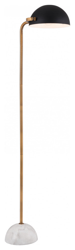 Black and White Swivel Floor Lamp