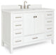 ARIEL Cambridge 49" Single Rectangle Sink Bathroom Vanity White With Quartz Top
