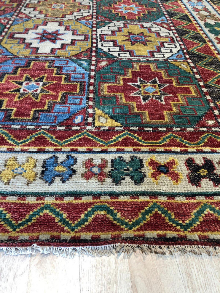 EORC Brown Hand Knotted Wool Knot Rug, 7'6x9'6