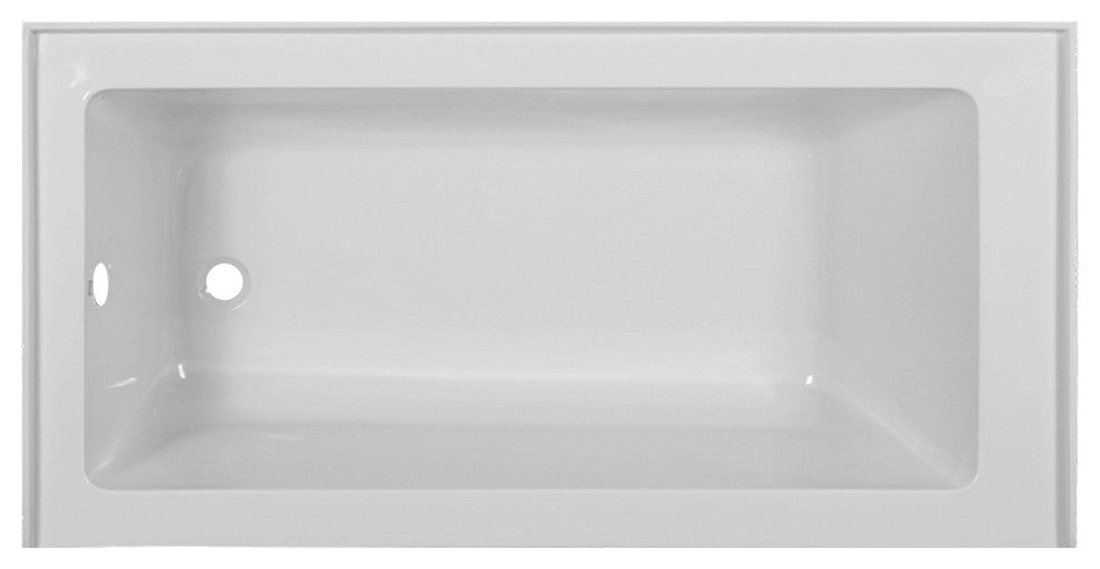 Acrylic Apron Soaking Bathtub, White, 66"x36", Left, Without Drain