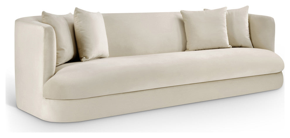 Alder Upholstered Chair, Cream, Velvet, Sofa