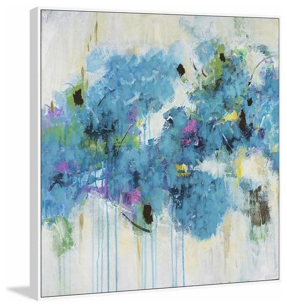 "Center Piece I 2" Floater Framed Painting Print on Canvas, 48"x48"