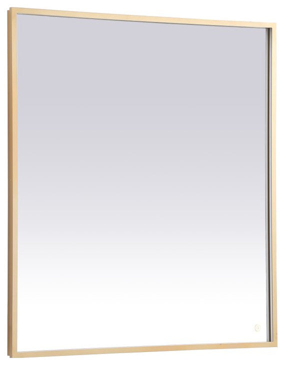 Modern Brass Led Mirror