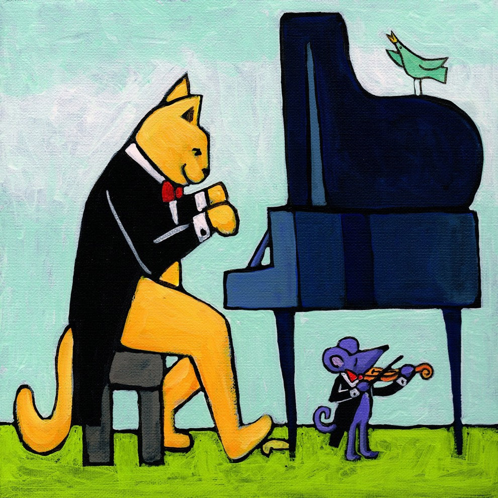 Marmont Hill, "Bluebird Concerto" by Janet Nelson Print on Wrapped Canvas, 40x40