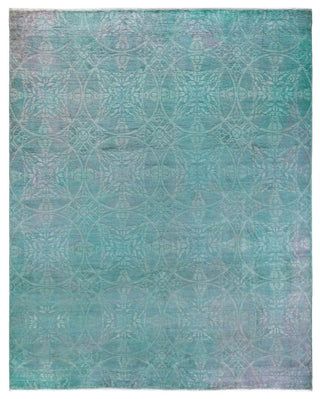 Vibrance, One-of-a-Kind Hand-Knotted Area Rug Blue, 8'2"x9'10"