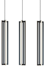 Cass 3 Light Small Linear Pendant, Black