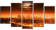"Dramatic Full Moon Over Los Angeles" Cityscape Canvas print, 5-Panels, 60"x32"