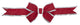 Vickerman L130548 48" Red-Silver Nylon Outdoor Christmas Bow