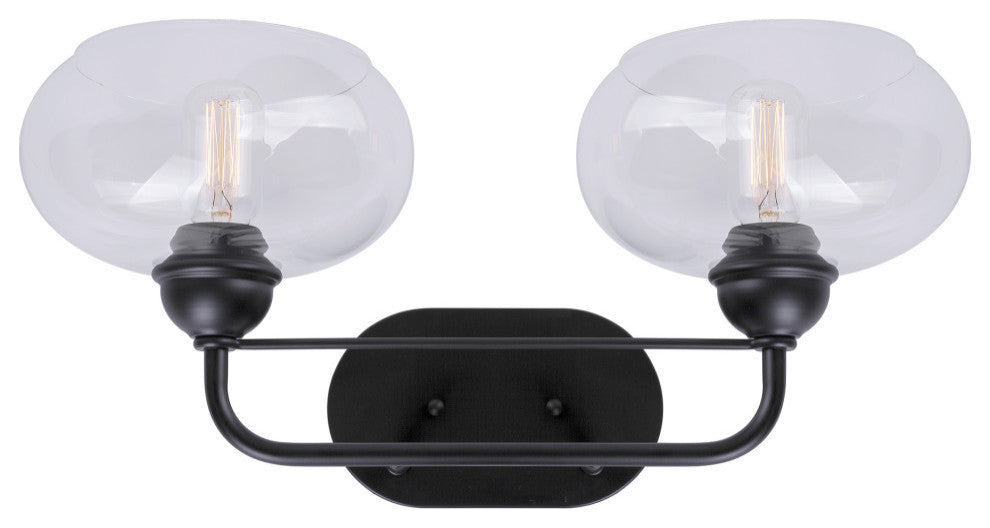 2-Light Bath Vanity Light, Black