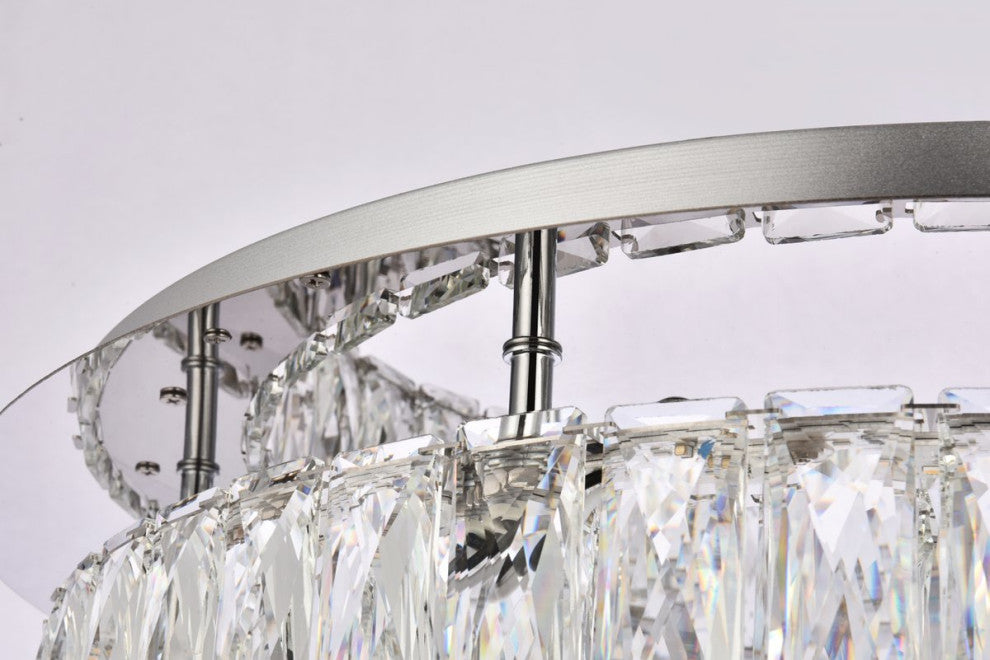 Modern Chrome 1-Light Flush Mount