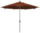 11' Champagne Auto-Tilt Crank Aluminum Umbrella, Black Olefin